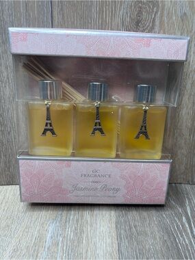 Jasmine & Peony Reed Diffuser Set • Home Fragrance • Aromatherapy Gift •3 Bottle